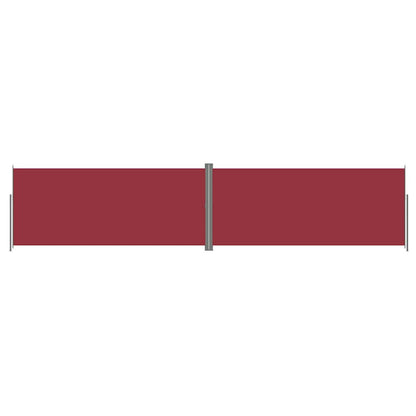 318053 vidaXL Retractable Side Awning Red 220x1000 cm