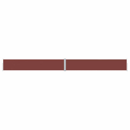 vidaXL Retractable Side Awning Brown 117x1200 cm