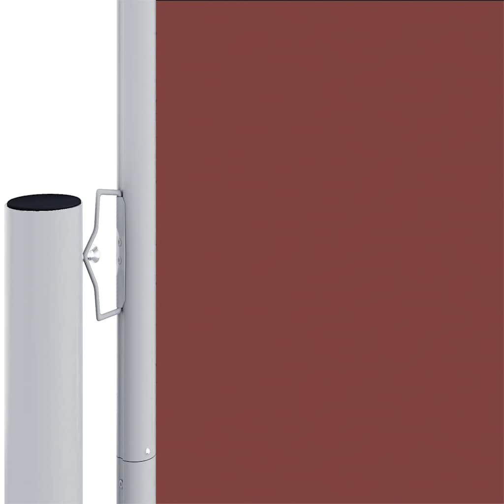vidaXL Retractable Side Awning Brown 117x1200 cm