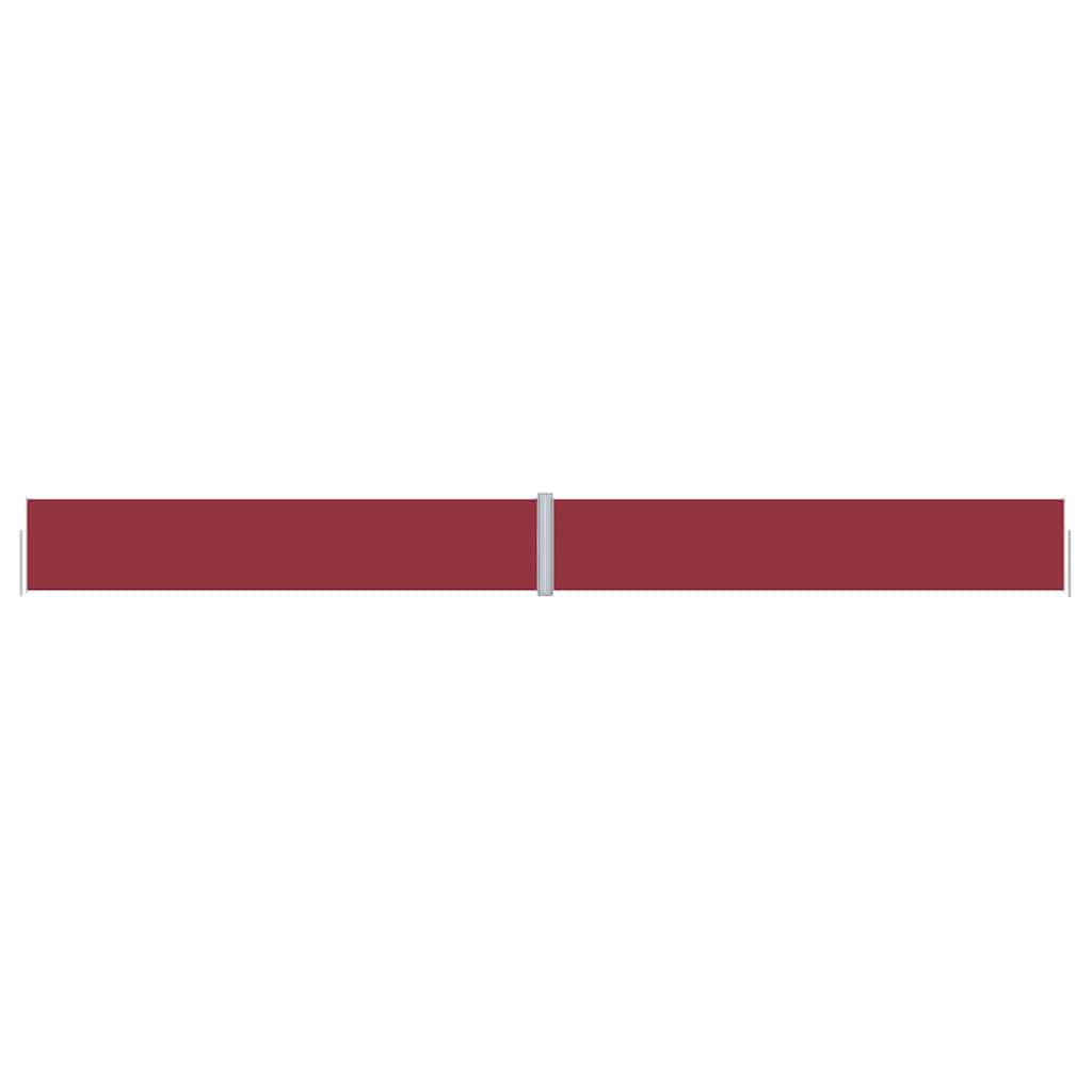 318059 vidaXL Retractable Side Awning Red 117x1200 cm