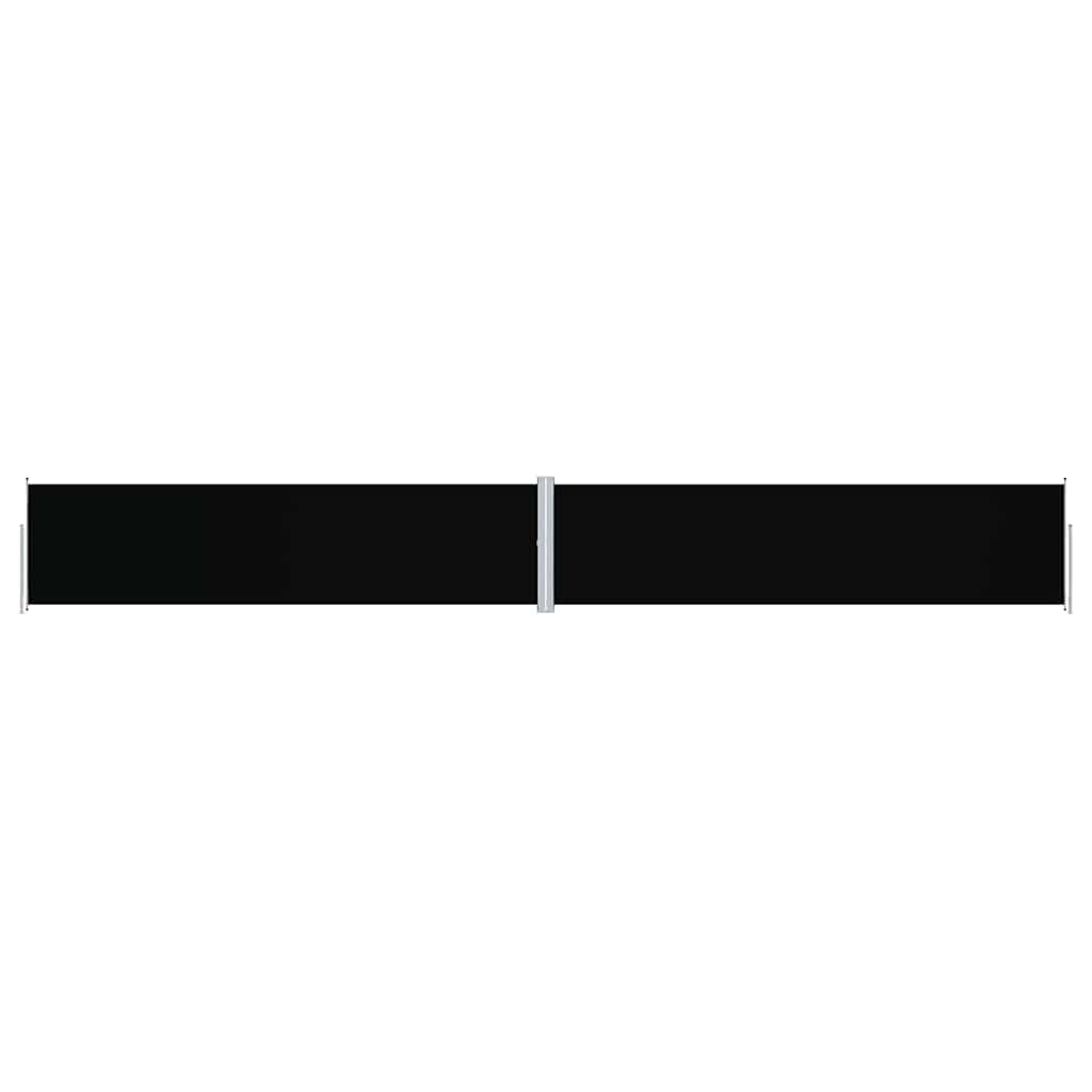 vidaXL Retractable Side Awning Black 160x1200 cm