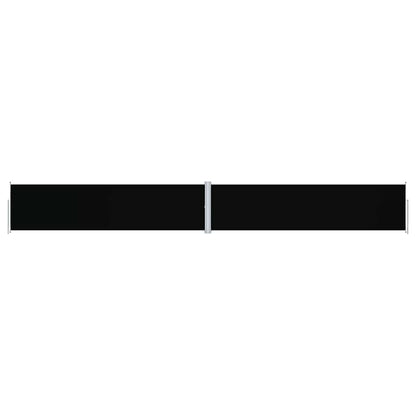 vidaXL Retractable Side Awning Black 160x1200 cm