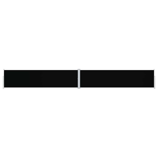 vidaXL Retractable Side Awning Black 160x1200 cm