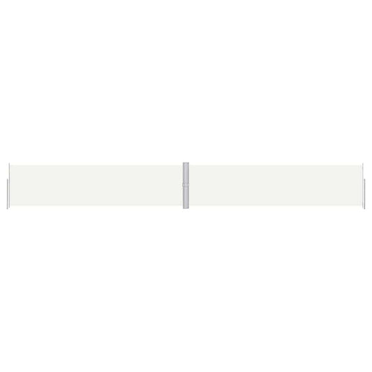 vidaXL Retractable Side Awning Cream 160x1200 cm
