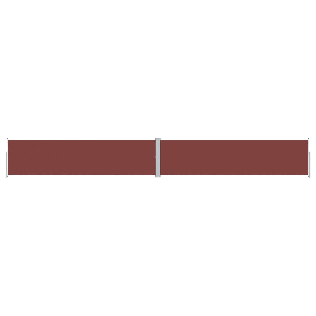 vidaXL Retractable Side Awning Brown 160x1200 cm