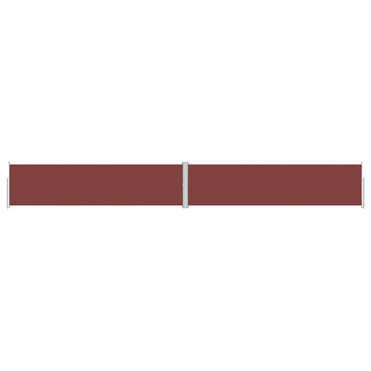 vidaXL Retractable Side Awning Brown 160x1200 cm