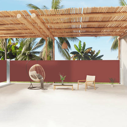 vidaXL Retractable Side Awning Brown 160x1200 cm