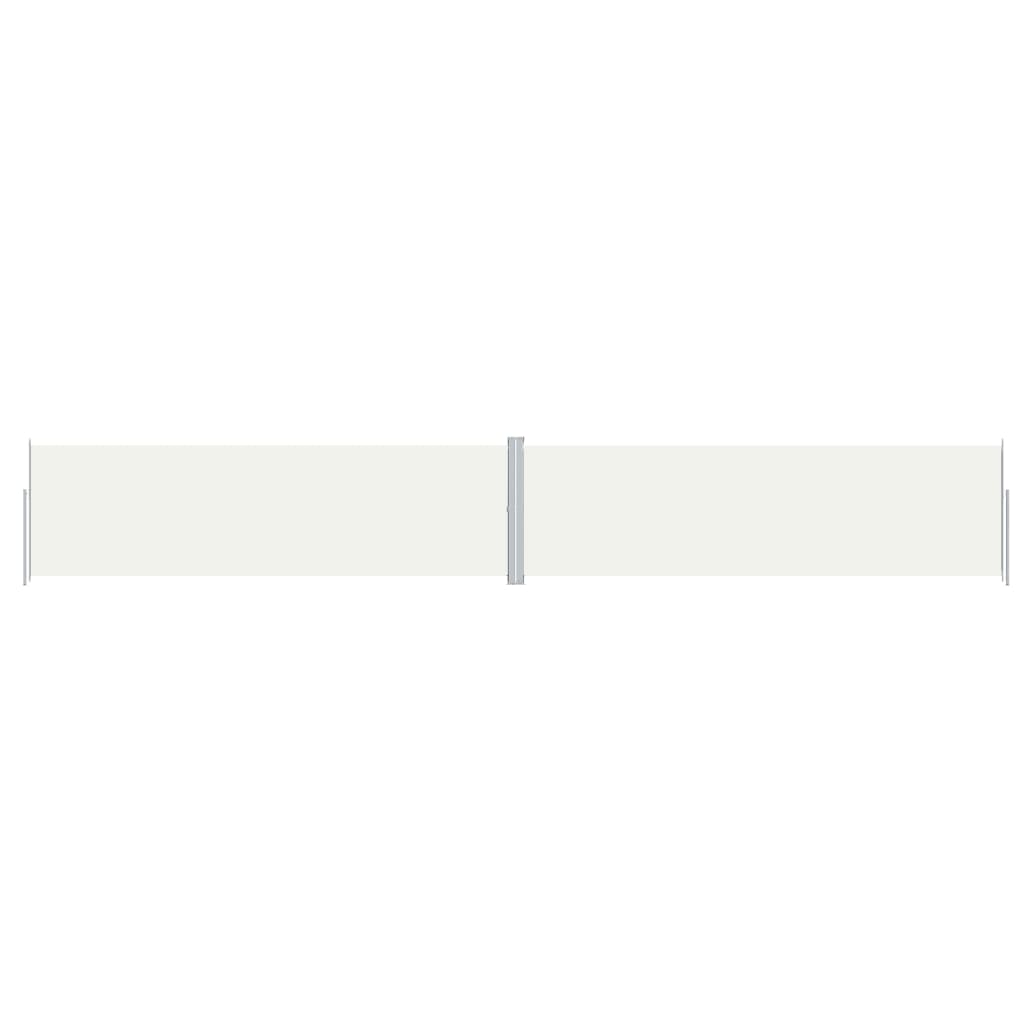 vidaXL Retractable Side Awning Cream 180x1200 cm
