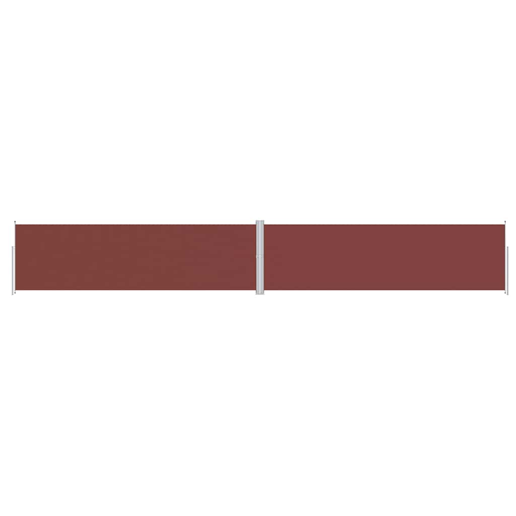 vidaXL Retractable Side Awning Brown 180x1200 cm