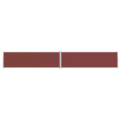 vidaXL Retractable Side Awning Brown 180x1200 cm