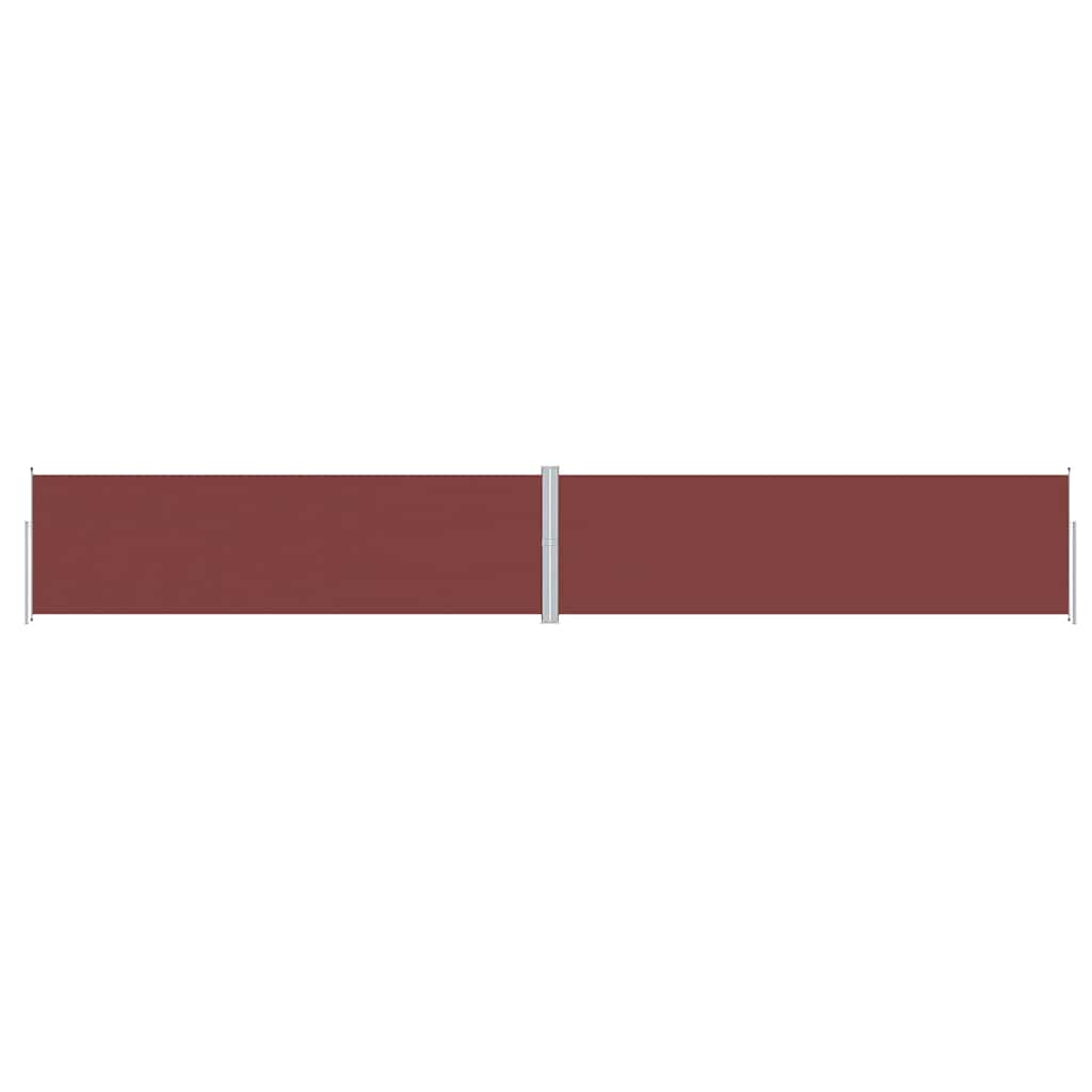 318075 vidaXL Retractable Side Awning Brown 180x1200 cm