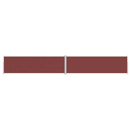 318075 vidaXL Retractable Side Awning Brown 180x1200 cm