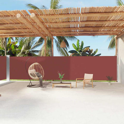 vidaXL Retractable Side Awning Brown 180x1200 cm
