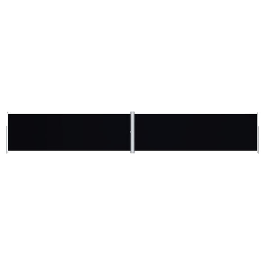 vidaXL Side Awning | Black | Polyester with PU coating, steel, aluminium
