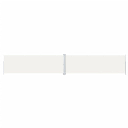 vidaXL Retractable Side Awning Cream 200x1200 cm