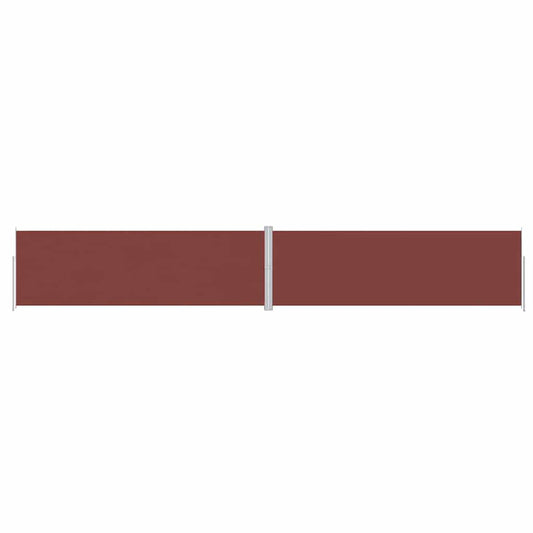 318081 vidaXL Retractable Side Awning Brown 200x1200 cm