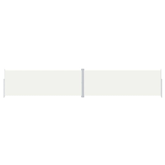 vidaXL Retractable Side Awning Cream 220x1200 cm