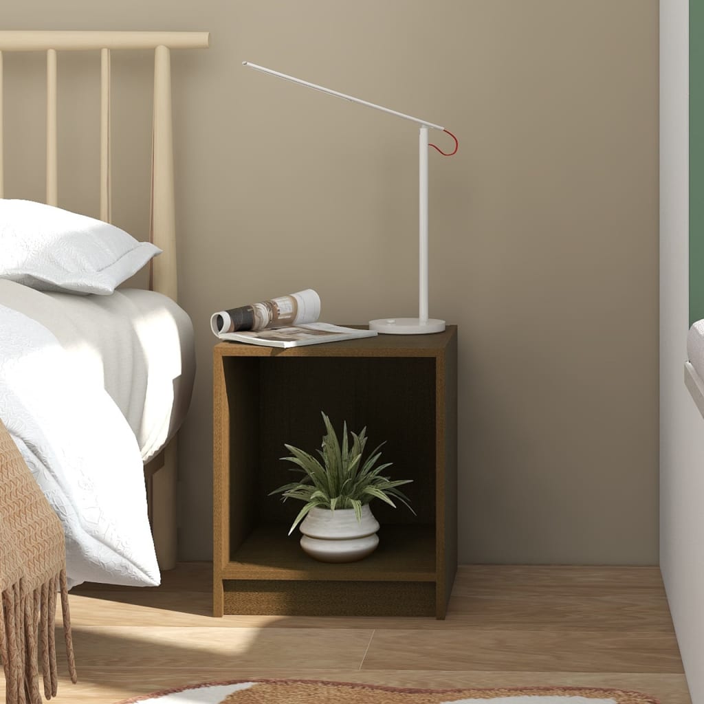 vidaXL Bedside Cabinets 2 pcs Honey Brown 35.5x33.5x41.5 cm Solid Pinewood