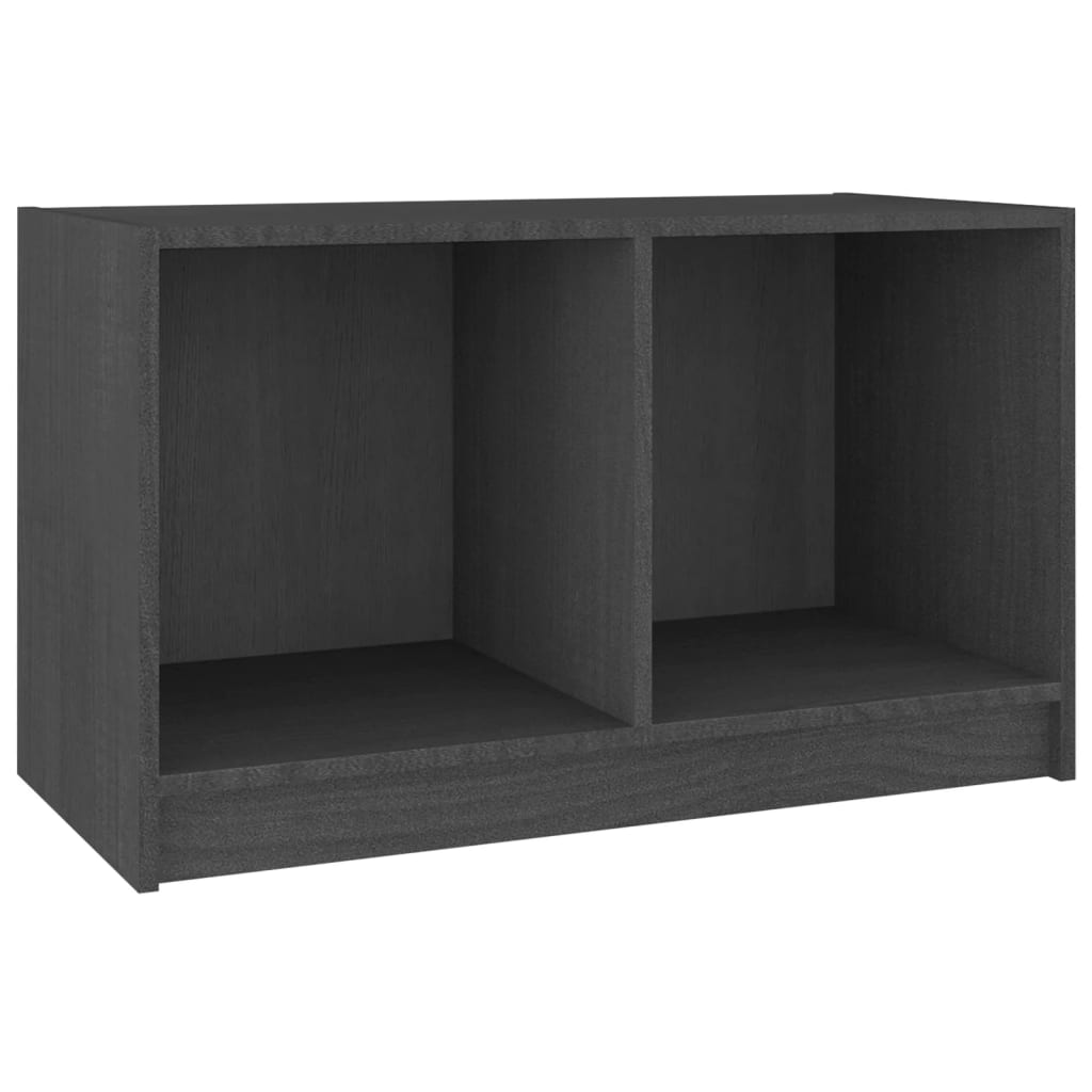 vidaXL TV Cabinet Grey 70x33x42 cm Solid Pinewood