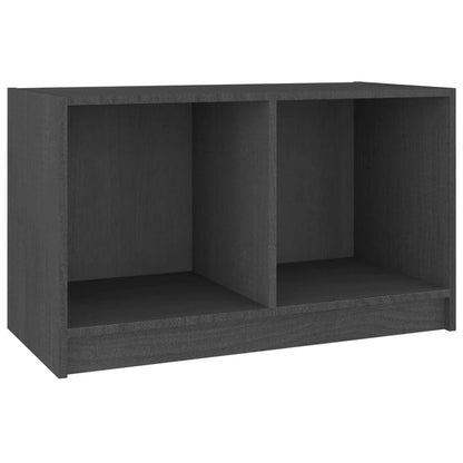 vidaXL TV Cabinet Grey 70x33x42 cm Solid Pinewood