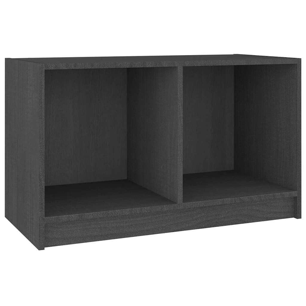 vidaXL TV Cabinet Grey 70x33x42 cm Solid Wood Pine