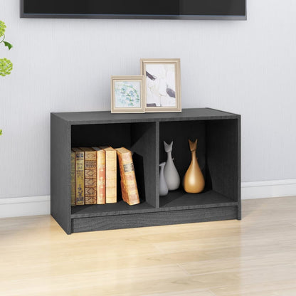 vidaXL TV Cabinet Grey 70x33x42 cm Solid Pinewood