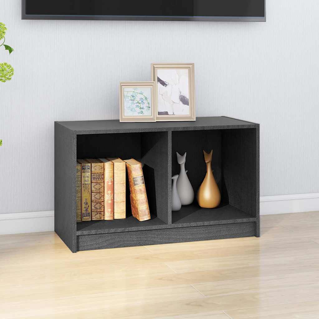 vidaXL TV Cabinet Grey 70x33x42 cm Solid Wood Pine