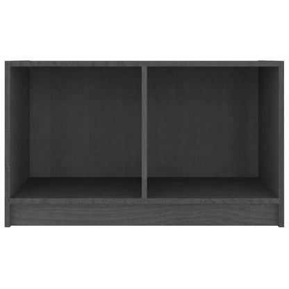 vidaXL TV Cabinet Grey 70x33x42 cm Solid Pinewood