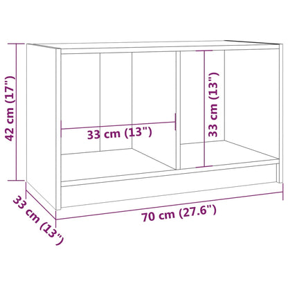vidaXL TV Cabinet Grey 70x33x42 cm Solid Pinewood