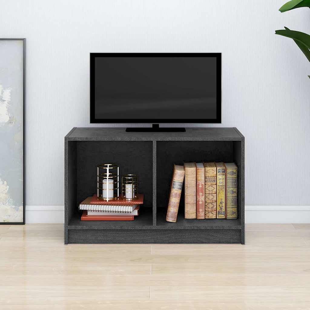 vidaXL TV Cabinet Grey 70x33x42 cm Solid Wood Pine