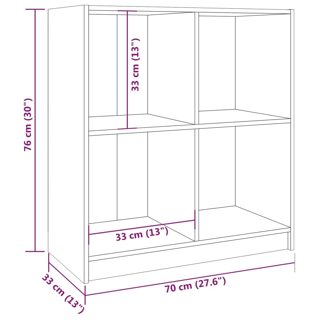 vidaXL Sideboard White 70x33x76 cm Solid Pinewood