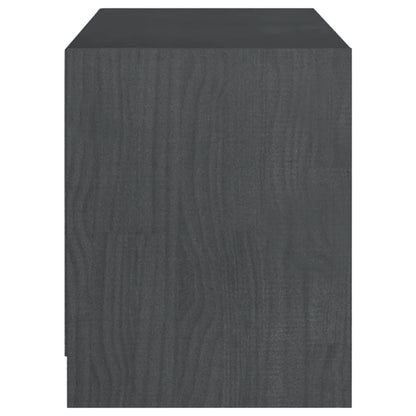 vidaXL TV Cabinet Grey 104x33x41 cm Solid Pinewood