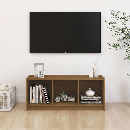 809963 vidaXL TV Cabinet Honey Brown 104x33x41 cm Solid Wood Pine