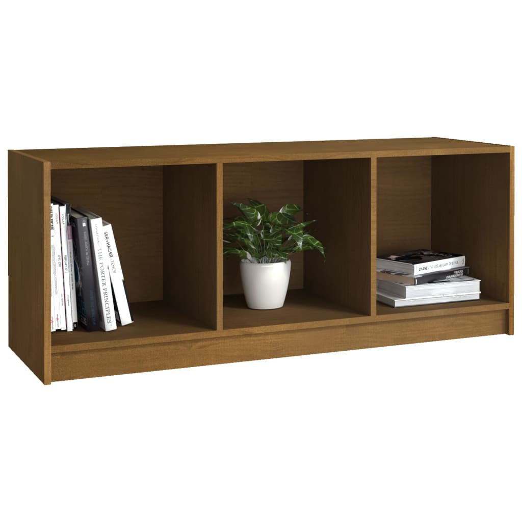 vidaXL TV Cabinet Honey Brown 104x33x41 cm Solid Pinewood