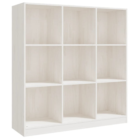 809973 vidaXL Book Cabinet/Room Divider White 104x33,5x110 cm Solid Wood Pine