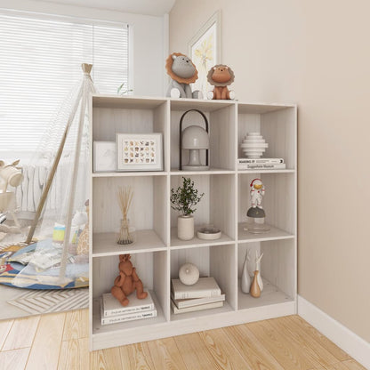 vidaXL Book Cabinet/Room Divider White 104x33.5x110 cm Solid Pinewood