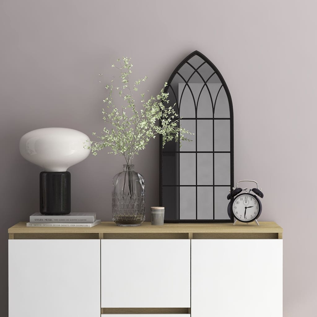 vidaXL Mirror Black 70x30 cm Iron for Indoor Use