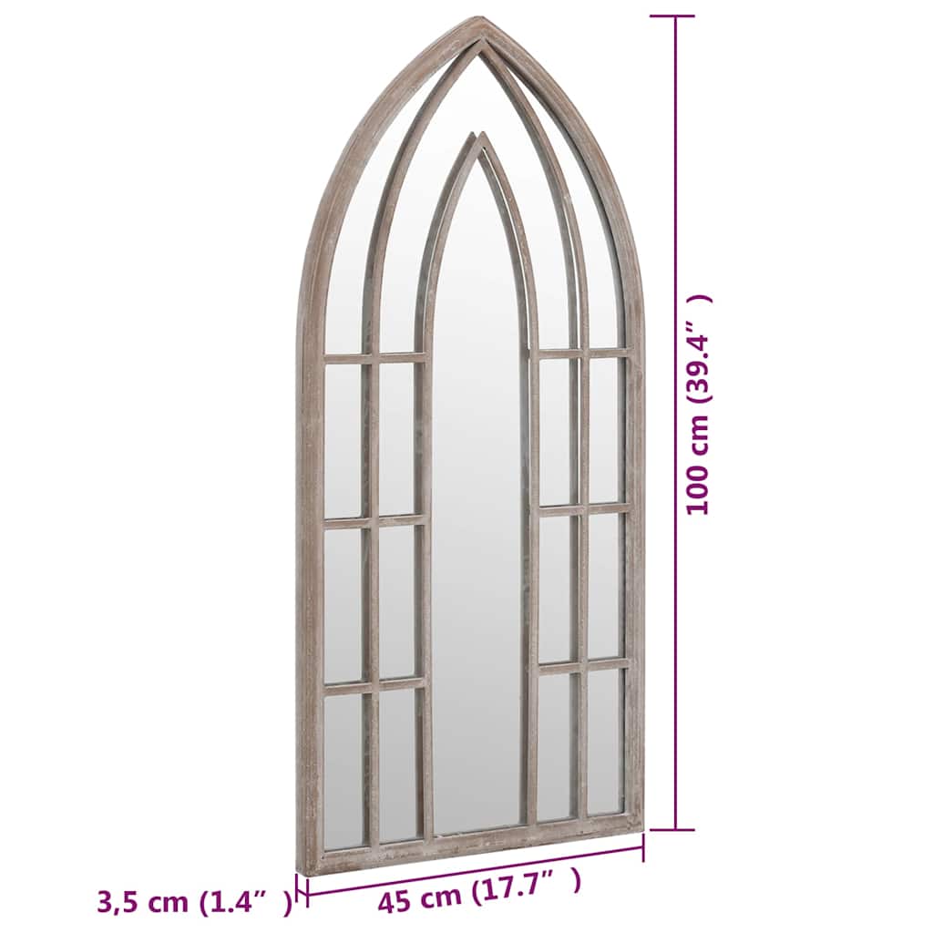 vidaXL Mirror Sand 100x45 cm Iron for Indoor Use
