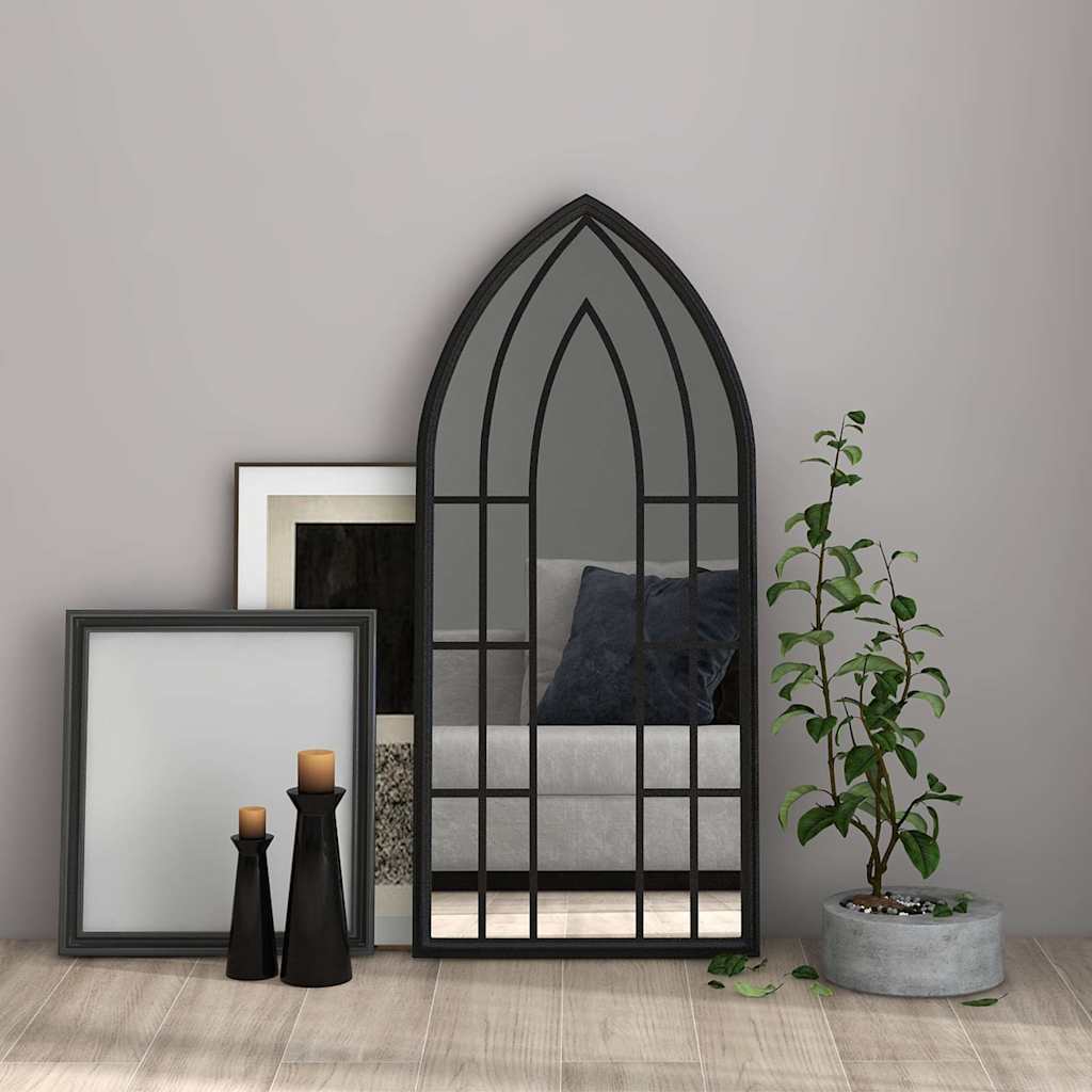 vidaXL Mirror Black 100x45 cm Iron for Indoor Use