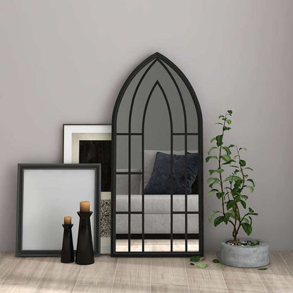vidaXL Mirror Black 100x45 cm Iron for Indoor Use