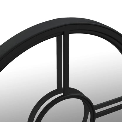 vidaXL Mirror Black 40x4 cm Iron Round for Indoor Use
