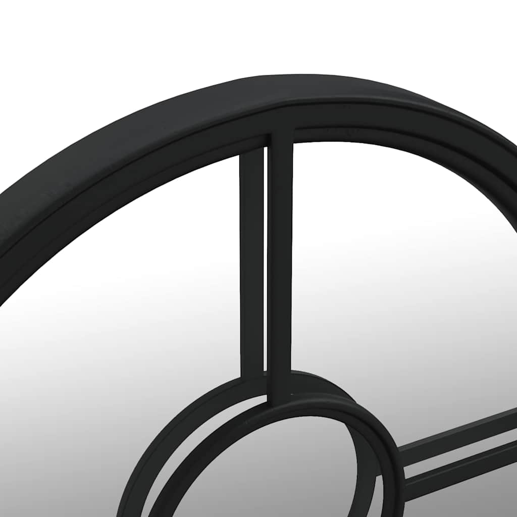 vidaXL Mirror Black 40x4 cm Iron Round for Indoor Use