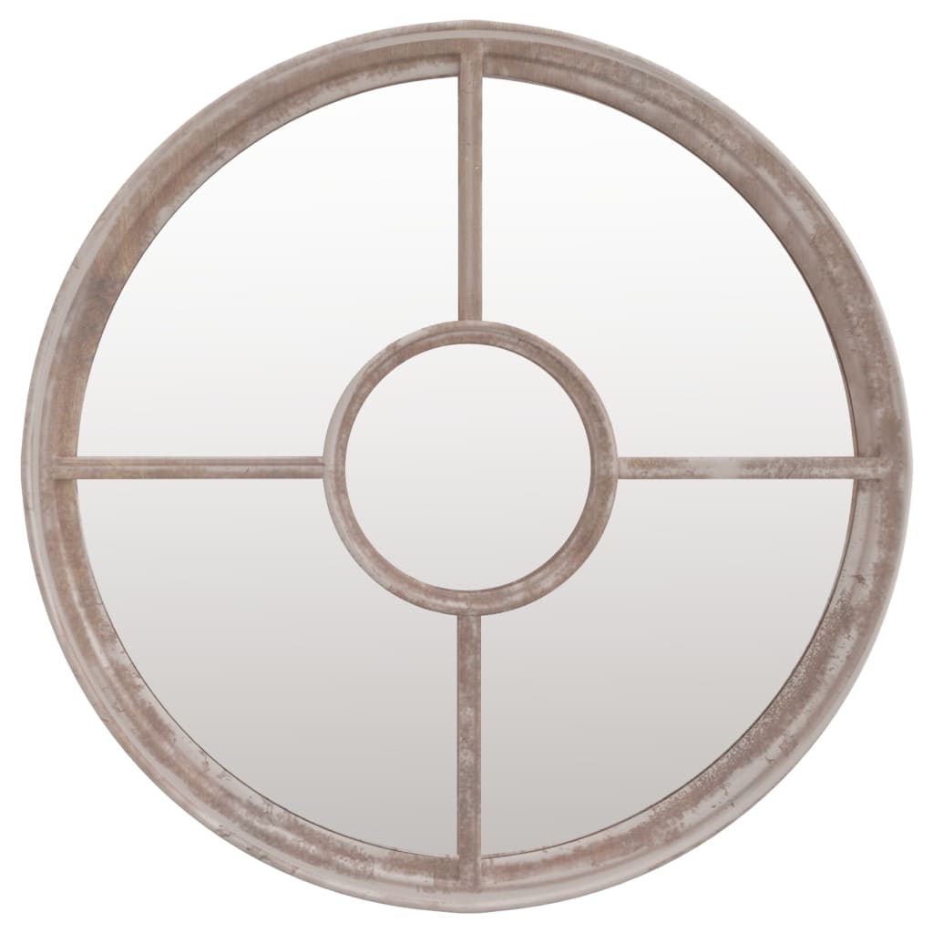 vidaXL Mirror Sand 60x4 cm Iron Round for Indoor Use