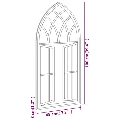 vidaXL Mirror Black 100x45 cm Iron for Indoor Use