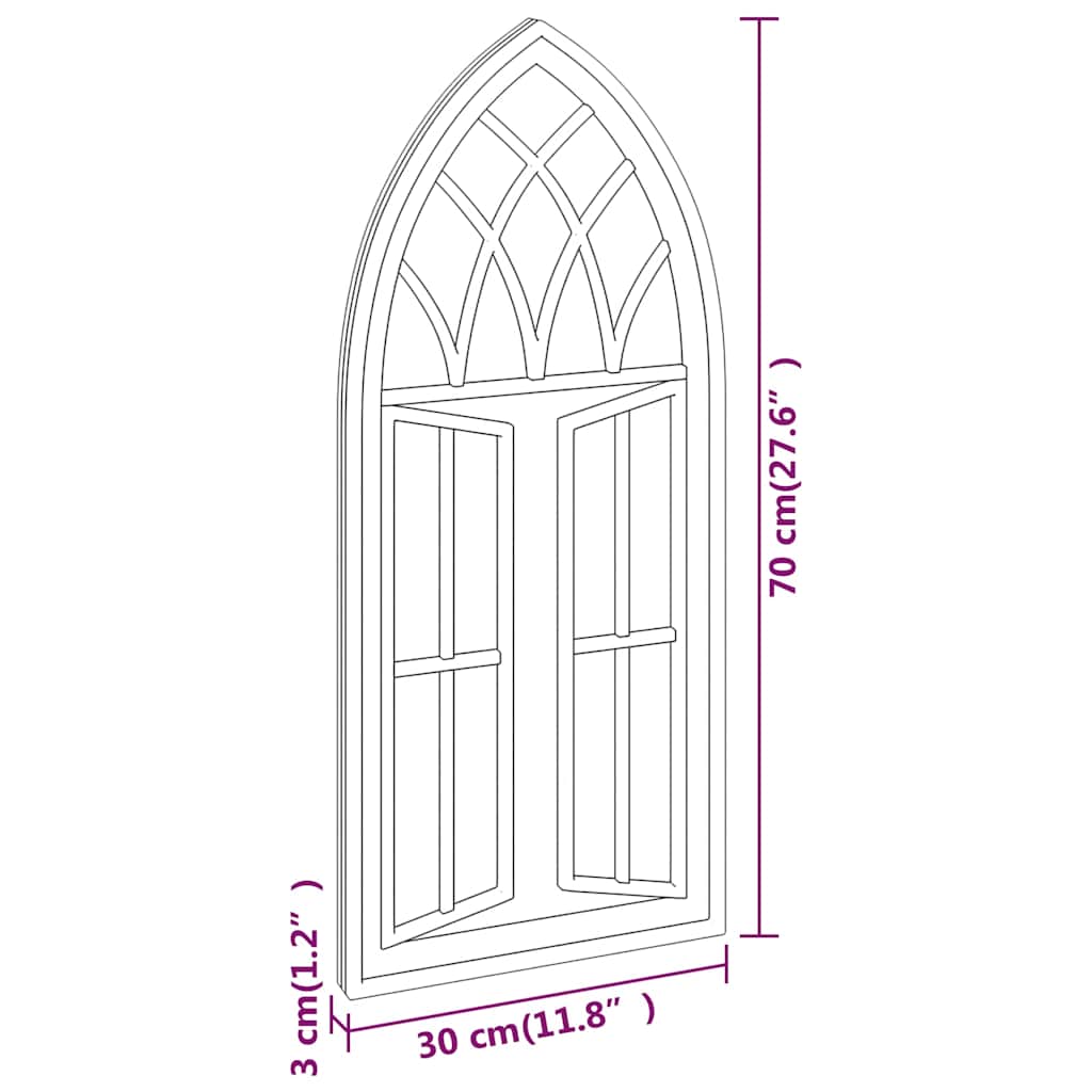 vidaXL Mirror Sand 70x30 cm Iron for Indoor Use