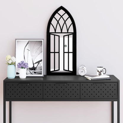 vidaXL Mirror Black 70x30 cm Iron for Indoor Use
