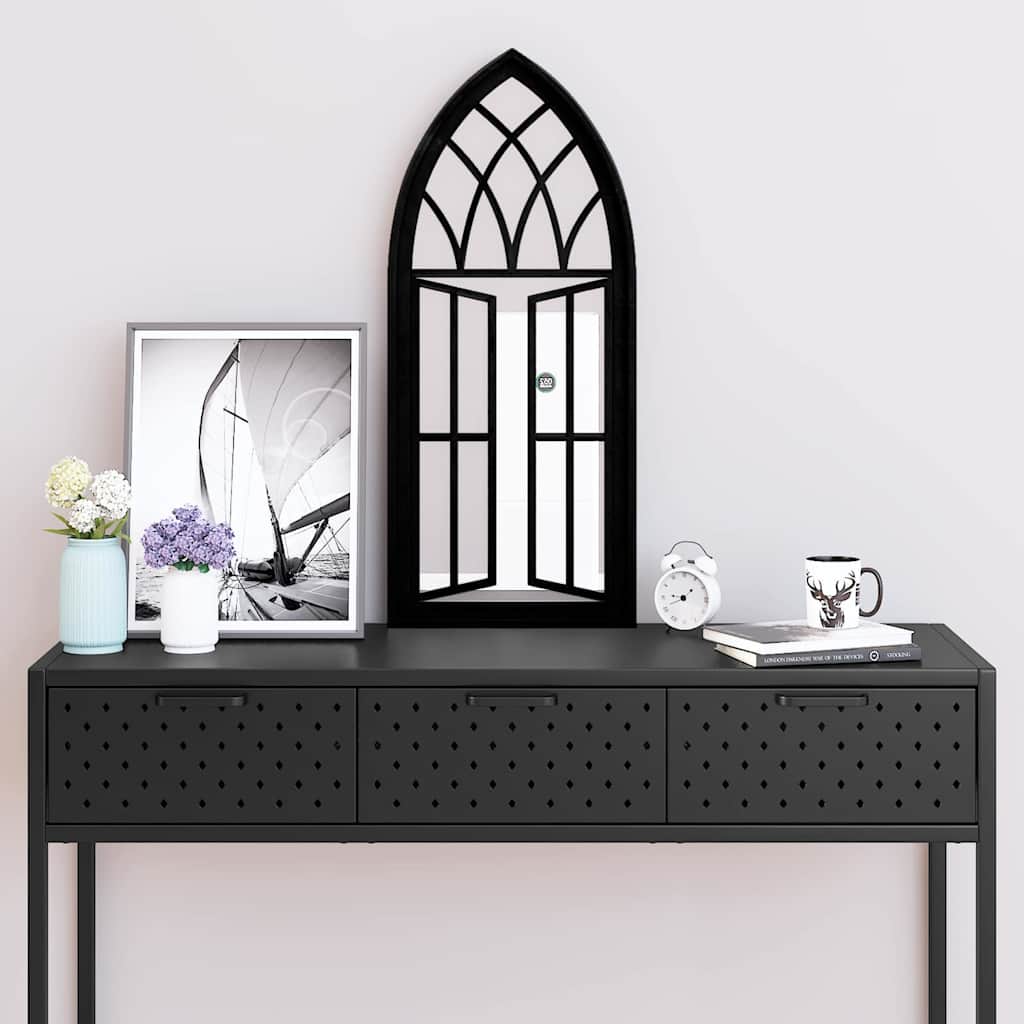 vidaXL Mirror Black 70x30 cm Iron for Indoor Use
