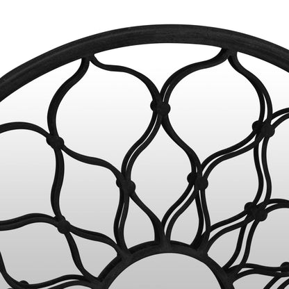 vidaXL Mirror Black 40x3 cm Iron Round for Indoor Use