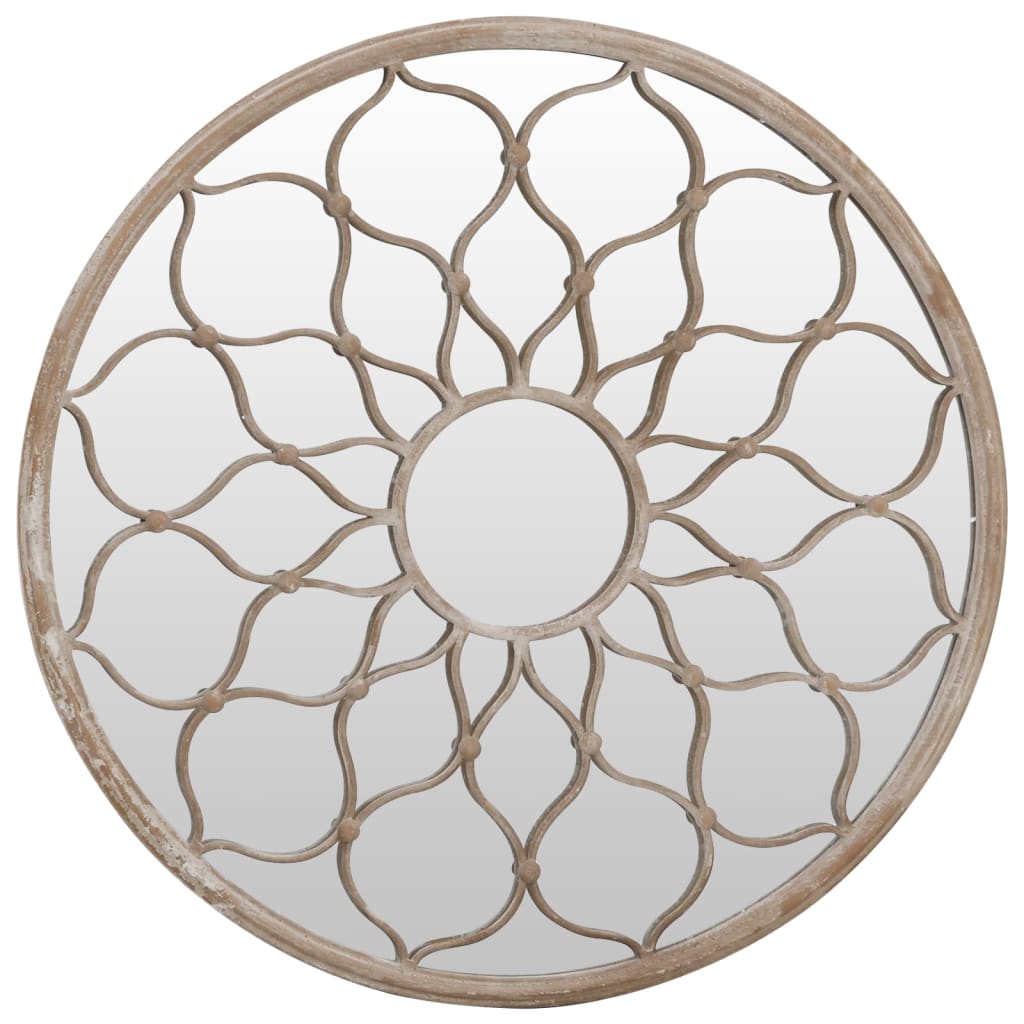 vidaXL Mirror Sand 60x3 cm Iron Round for Indoor Use