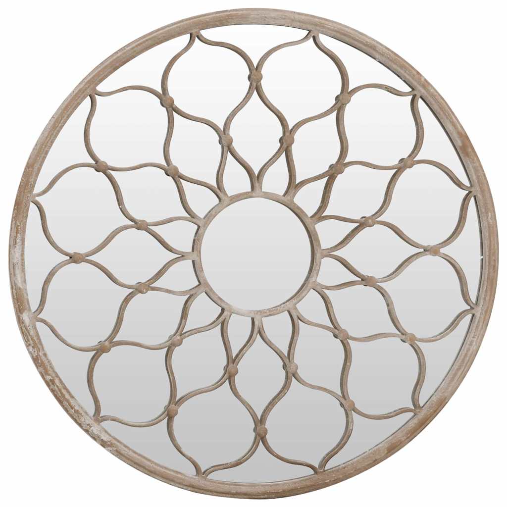 vidaXL Mirror Sand 60x3 cm Iron Round for Indoor Use